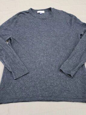 Artefact Men XL Crew Neck Pullover Sweater Navy Blue Heathered Merino Wool